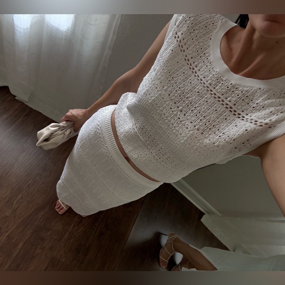 Express White Lace Tank Top